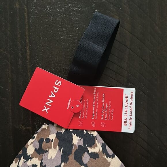 NWT SPANX Bra-llelujah! Unlined Bralette BRUSHED COLLAGE NEUTRAL MINI Smoothing - Picture 9 of 12